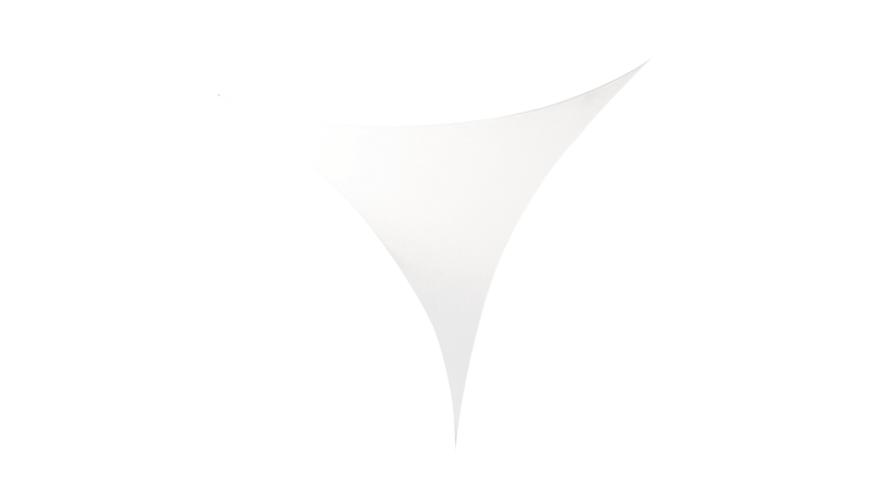 Wentex Stretch Shape Triangle Weiß 250cm x 125cm