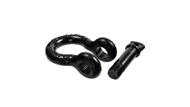 Safetex shackle with screw bolts, abrasion-resistant, black, payload 1500 kg