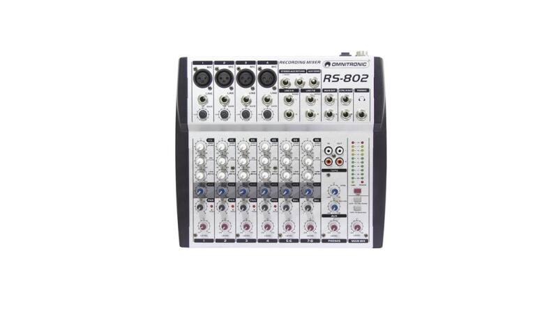 OMNITRONIC RS-802 Recording-Mixer 