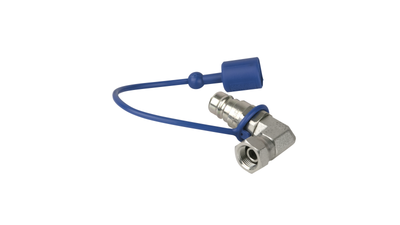 Showtec CO₂ 90° 3/8 to Q-lock Adapter male