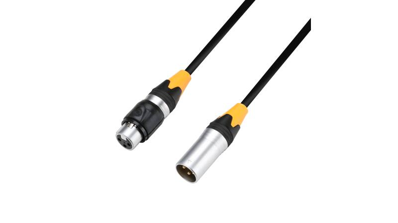 Adam Hall Cables K 4 DMF 0150 IP 65 - DMX- & AES/EBU-Kabel â€“ 3-Pol-XLR(m) auf XLR(f), IP65 1,5 m