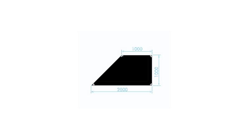 Prolyte StageDex BASICLINE B&uuml;hnenpodest 200 x 100 x 100 cm Links Schwarz lasiert 