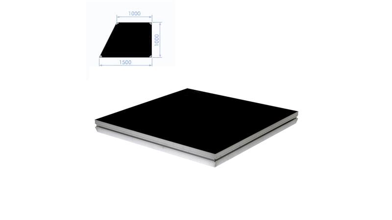 Prolyte StageDex BASICLINE B&uuml;hnenpodest 150 x 100 x 100 cm Links Schwarz lasiert 
