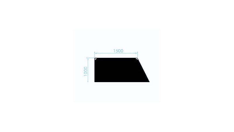Prolyte StageDex BASICLINE B&uuml;hnenpodest 200 x 100 x 150 cm Rechts Schwarz lasiert 