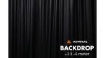 Admiral Backdrop Bühnenmolton 380 g/m² 3m breit x 6m hoch schwarz