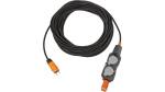 Brennenstuhl professional Powerblock mit Verlängerungsleitung / Verteilersteckdose 4-fach mit 25m Kabel in schwarz - 9161250160