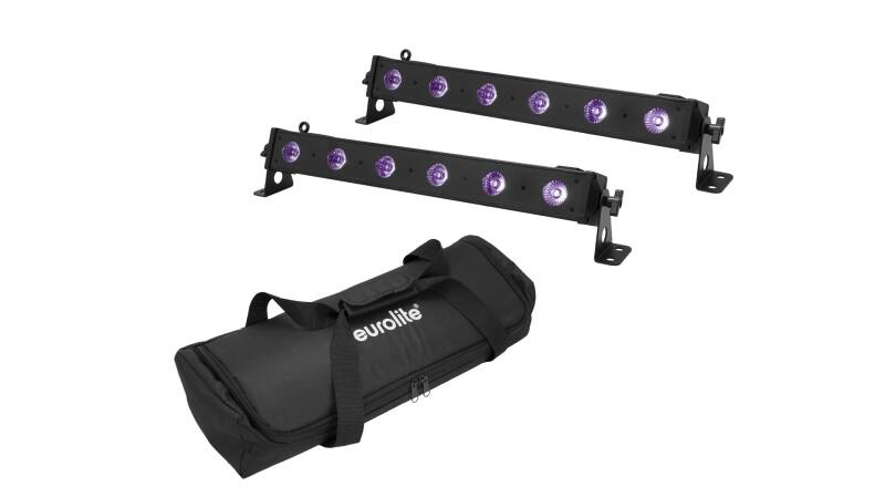 EUROLITE Set 2x LED BAR-6 UV bar + soft bag