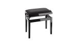 König & Meyer piano bench 13901 bench polished black, seat black velvet