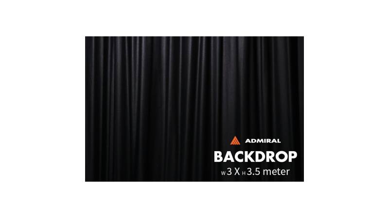 Admiral Backdrop 320 g/m² 3m width x 3.5m height black