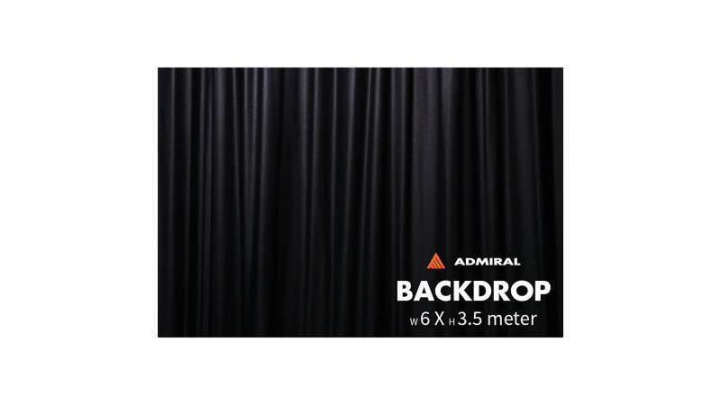 Admiral Backdrop 320 g/m² 6m width x 3.5m height black