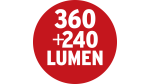 Brennenstuhl LuxPremium LED-Taschenlampe THL 300 / Batteriebetriebene Taschenleuchte mit Seitenlicht - 1178690