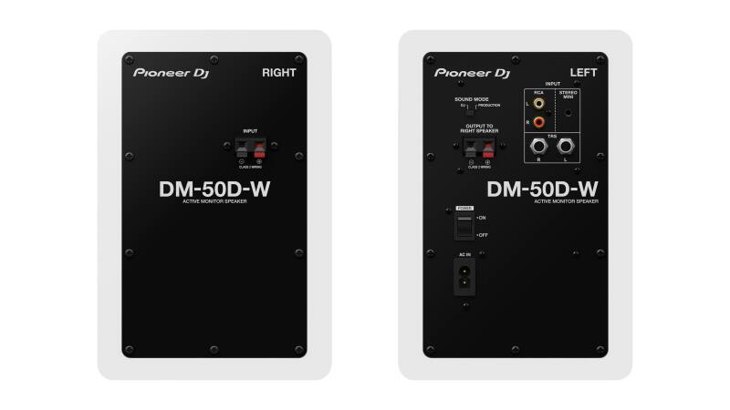 Pioneer DJ DM-50D 5-Zoll-Desktop-Monitorsystem Wei&szlig; 