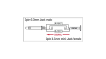 DAP XGA11 - Jack/M mono to mini-jack/F - incl. 2x 10 kilo-Ohm resistors