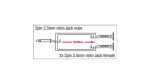DAP XGA14 - mini-jack/M mono to 2x mini-jack/F