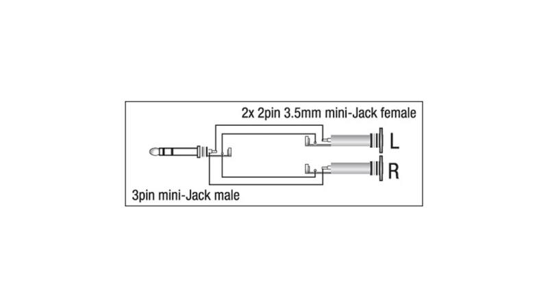 DAP XGA16 - Mini Jack/M stereo &gt; 2 x Mini Jack/F Artikelbild 1