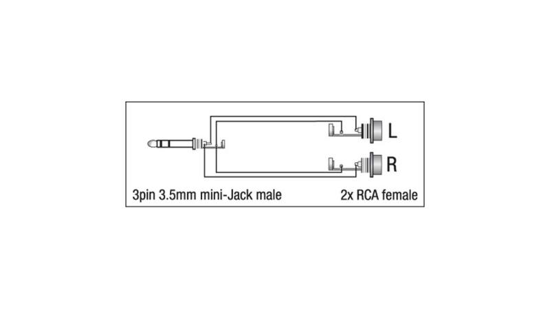 DAP XGA17 - Mini Jack/M stereo &gt; 2 x RCA/F 