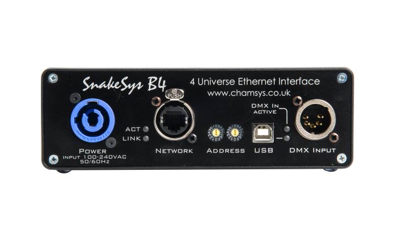 Chamsys SnakeSys B4 4-Universe Ethernet to DMX Box