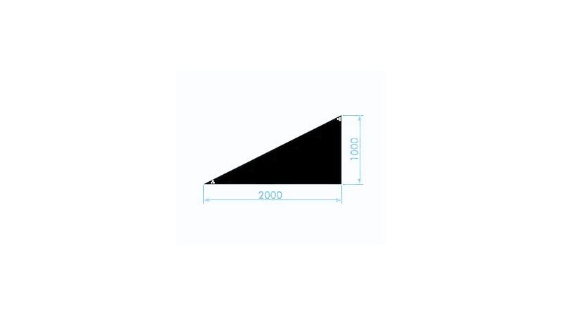 Prolyte StageDex BASICLINE B&uuml;hnenpodest Dreieck 200 x 100 cm Links 