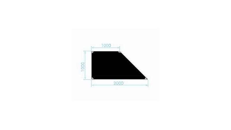 Prolyte StageDex BASICLINE B&uuml;hnenpodest 200 x 100 x 100 cm Rechts 