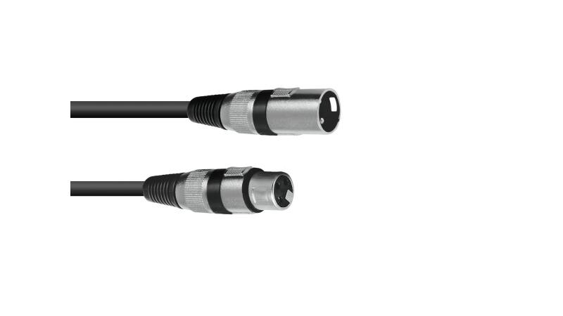 Omnitronic Kabel MC-30, 3m, schwarz, XLR m/f, sym 