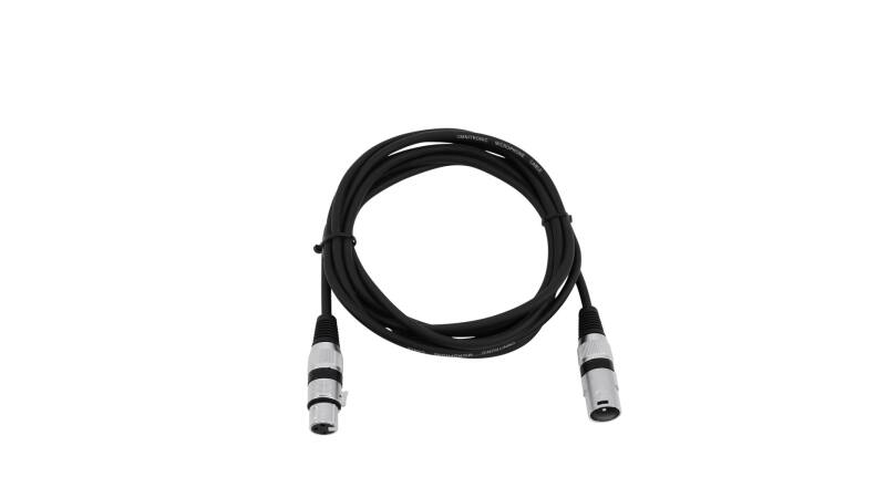 Omnitronic Kabel MC-100, 10m, schwarz, XLR m/f, sym 