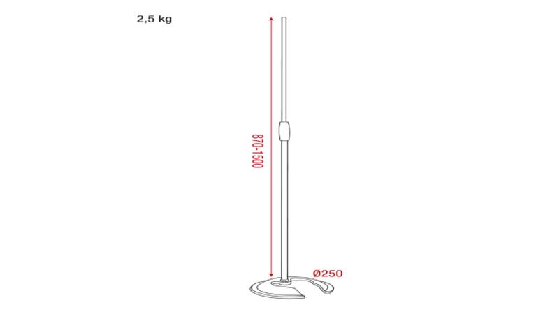 DAP Microphone pole with counterweight 