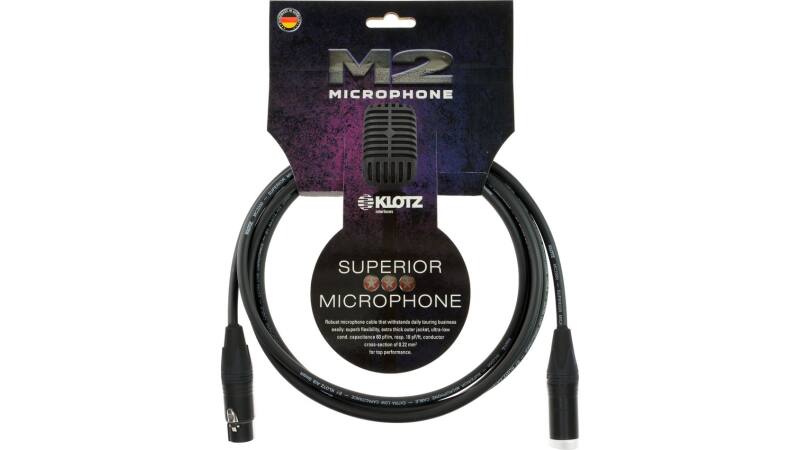 Klotz M2 N - M2 Mikrofonkabel sw 5m