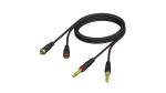 Adam Hall Cables REF 631 150 - Audiokabel 2 x 6,3 mm Klinke mono auf 2 x Cinch male 1,5 m