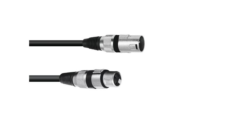 OMNITRONIC XLR cable 3-pin 0.2m black