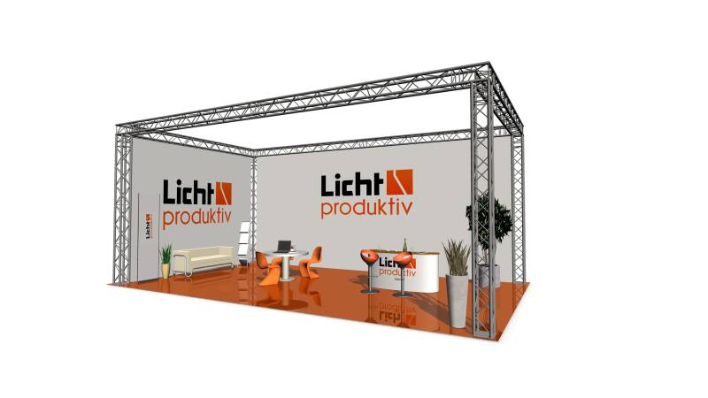 Prolyte X30V exhibition stand 5 x 3 x 2.5 m 4-point