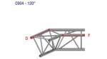 Prolyte Truss H30D-C004 angle 2-way 120 degrees