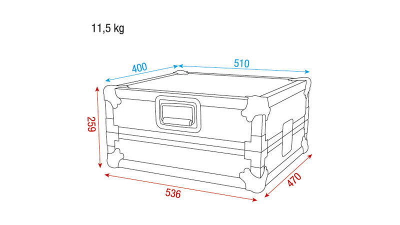 DAP 19-Zoll Mixer case 9U with shelf 